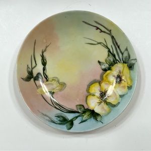 Antique 1899-1918 O&EG Royal Austria Hand Painted Porcelain Plate Yellow Flowers